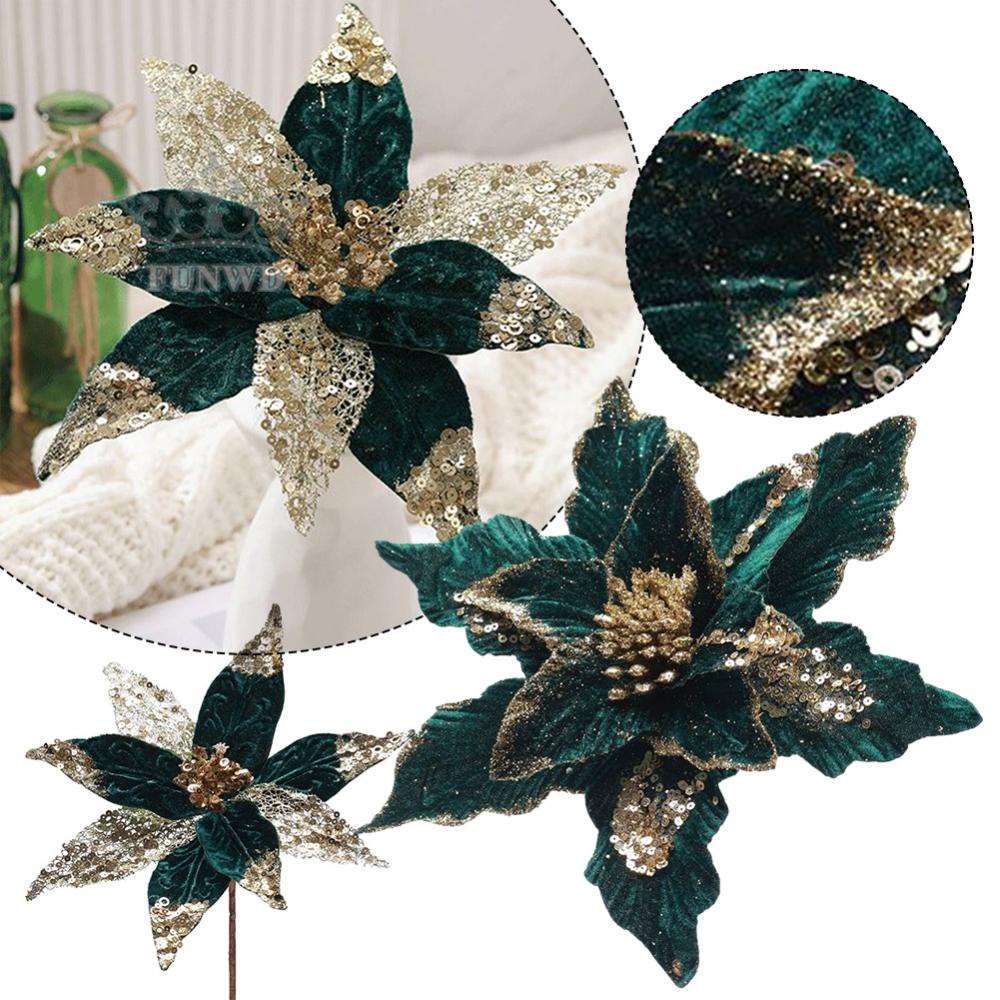 Hoa Treo Trang Trí Giáng Sinh Lấp Lánh 30cm