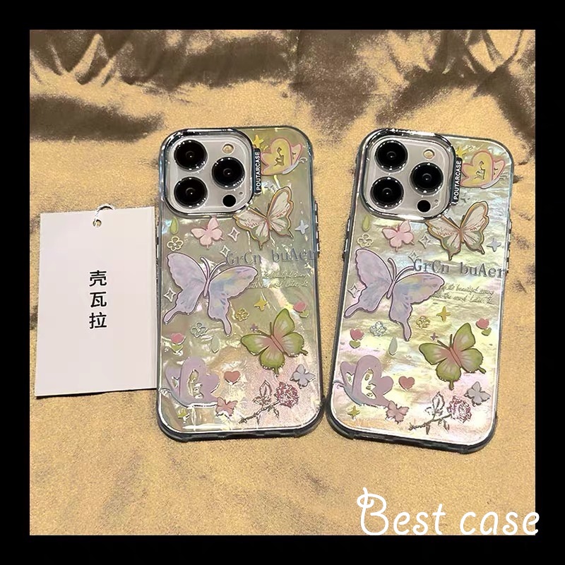 Ốp Điện Thoại Cứng In Hình Bướm Cho iphone 11 12 13 14 15 pro max