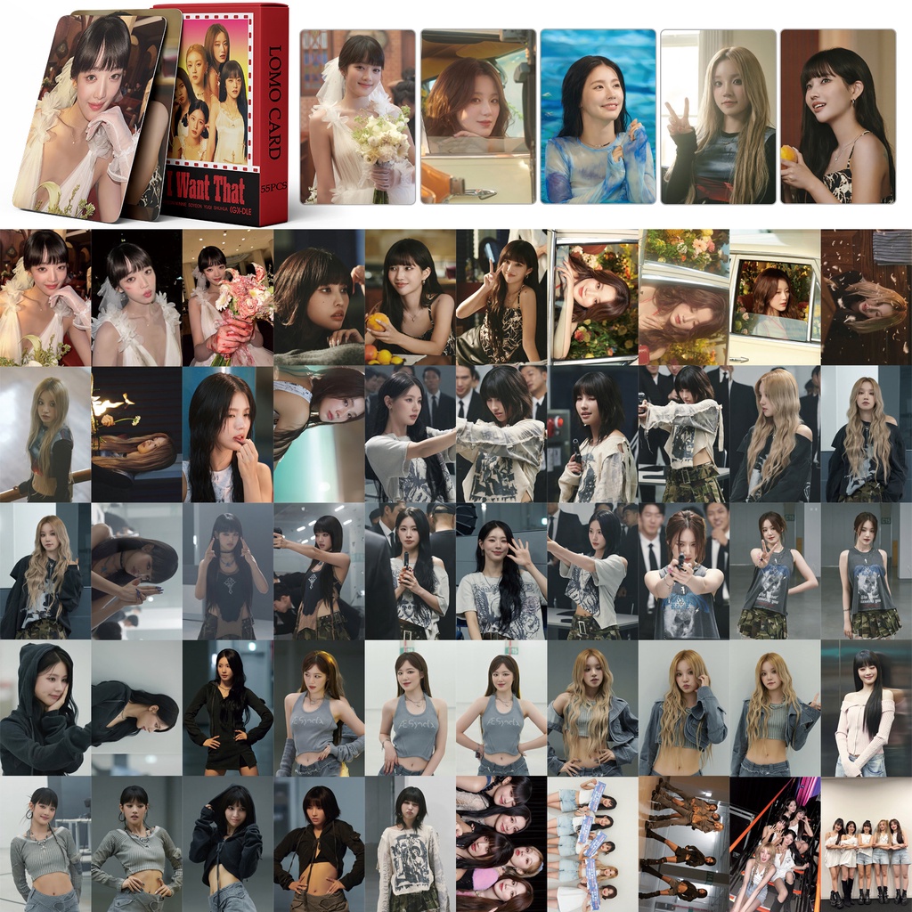 GIDLE Album Heat Photocard I-DLE I Want That Lomo Card 55pcs/box