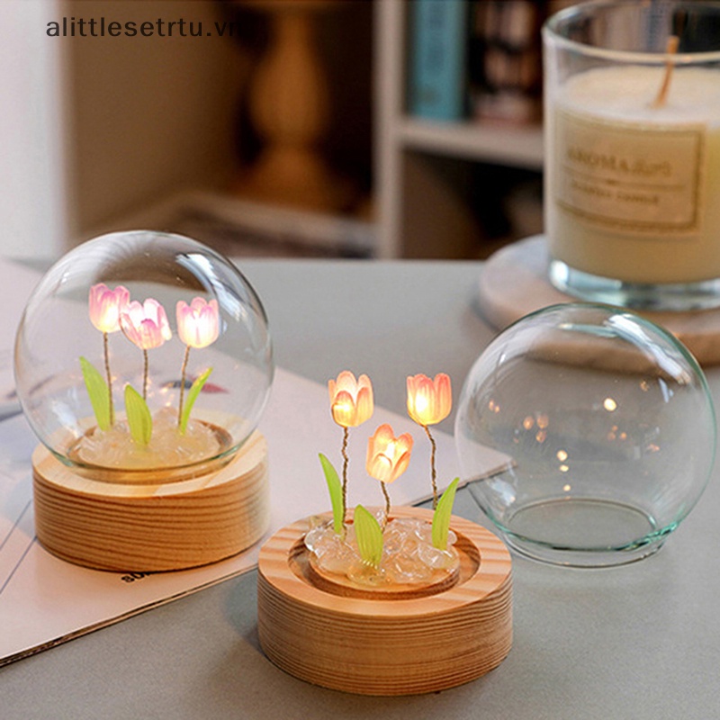 Alittlesetrtu Đèn Ngủ diy Hình Hoa tulip Sáng Tạo Dùng Làm Quà Tặng vn
