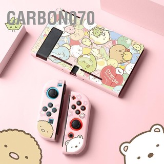 Carbon070 Vỏ tay cầm chơi game mềm chống sốc họa tiết hoạt hình TPU bọc