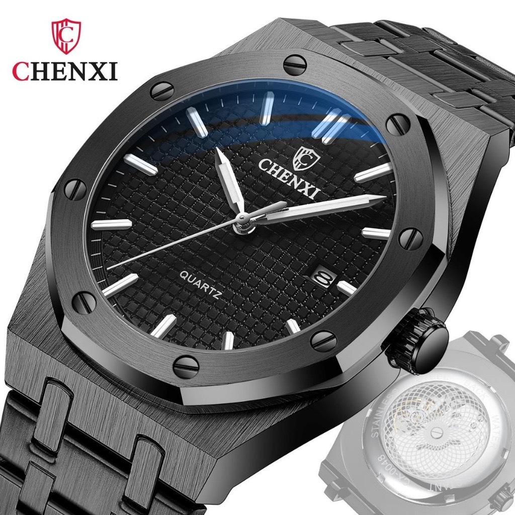 Đồng Hồ Nam Cao Cấp CHENXI X6 Kính Lồi Dây Thép Đúc