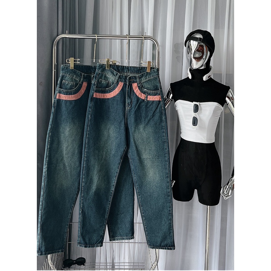 QUẦN BAGGY VIỀN TÚI HỒNG 187 BIG SIZE 60 - 90 KG