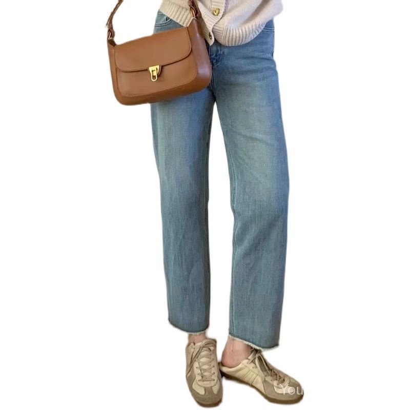 Quần jeans Nữ Dài Lưng Cao Dáng Rộng Thời Trang Cá Tính