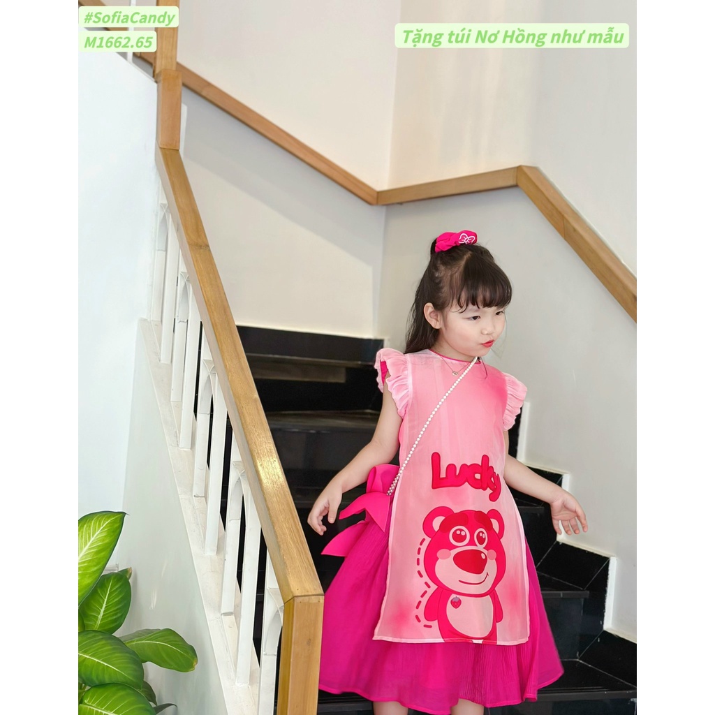 Áo dài gấu dâu hồng