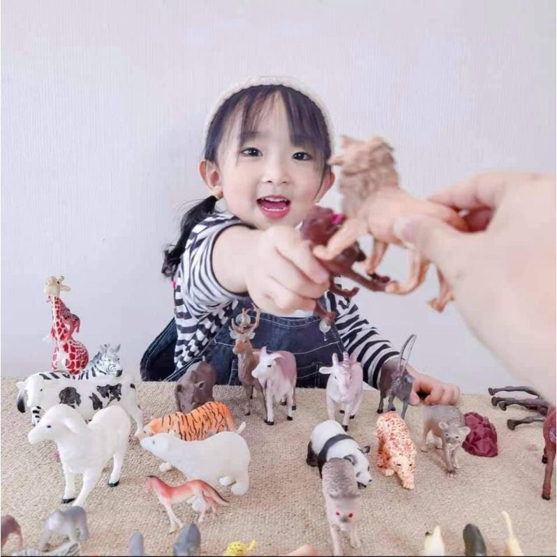 Bộ Động Vật 58 Chi Tiết Cho Bé Đồ Chơi Mô Hình Động Vật