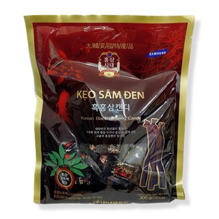 [TĂNG CƯỜNG THỂ LỰC HIỆU QUẢ] Bịch 300g kẹo sâm đen Hàn Quốc - Date mới 12 tháng.