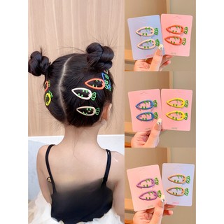 Kẹp tóc hình củ cà rốt rỗng cho bé gái