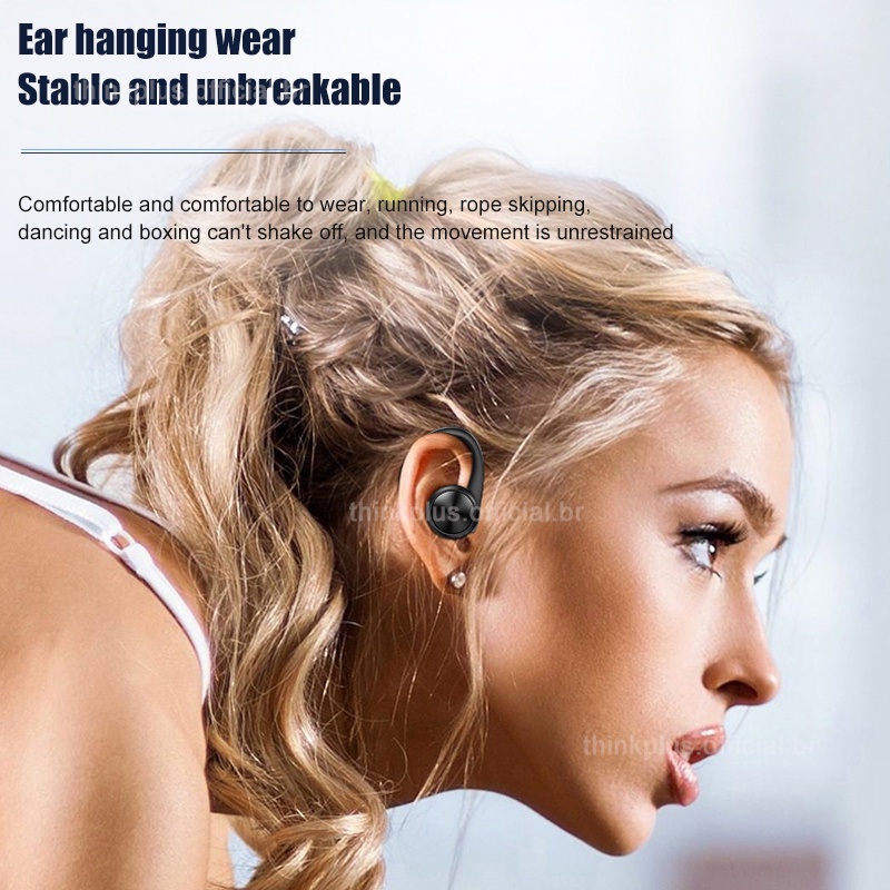 Tai Nghe bluetooth Không Dây Chống Nước ipx5 Âm Thanh hifi stereo Có mic Kiểu Móc Tai Cho Điện Thoại Di Động