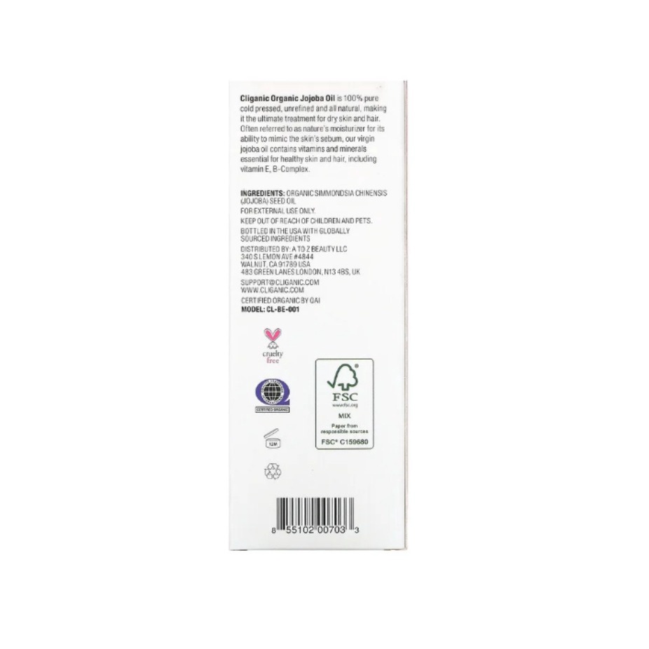 Dầu jojoba Hữu Cơ Tự Nhiên 120ml Giúp Nuôi Dưỡng Và Làm Mịn Da