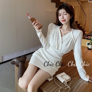 Chic Chic váy nữ Đầm Body Cho thời váy Stylish Minimalist Fashion Đơn giản WLQ23B08E7 44Z231104
