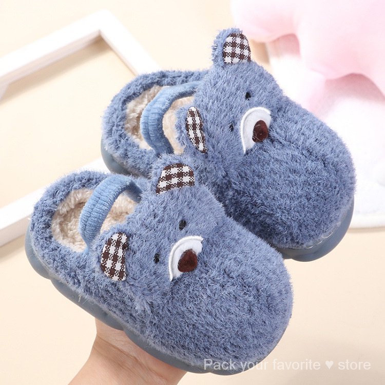 Dép Bông Đi Trong Nhà Chống Trượt Mềm Mại Hình Hoạt Hình Dễ Thương