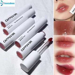 Cappuvini 3d Plumping Lip Balm Chống Thấm Nước Lip Tint Độ Ẩm Vitalize Glossing Water Gloss Cảm Ứng Mềm Mại Glossy Liquid Lipstick ICECUBES