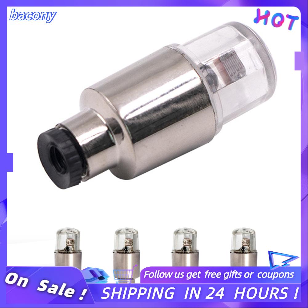 Bacony 2pcs Motorcycle Wheel Light  Flash Tyre Valve Cap for Car Bike Bicycle