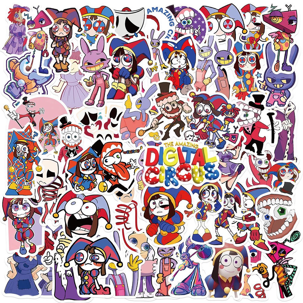 Bộ 50 / 60 Sticker Hoạt Hình Dễ Thương