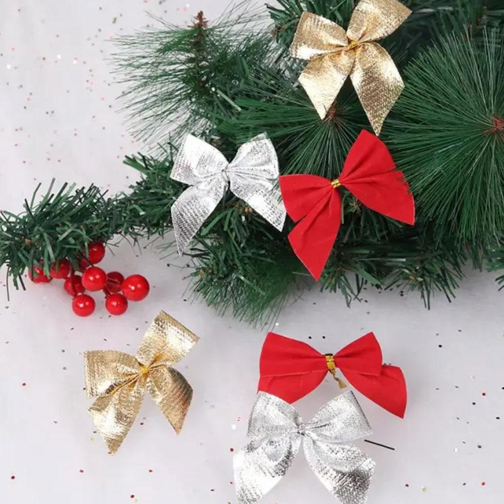 Bộ 12 Nơ Trang Trí Cây Thông Giáng Sinh Năm Mới