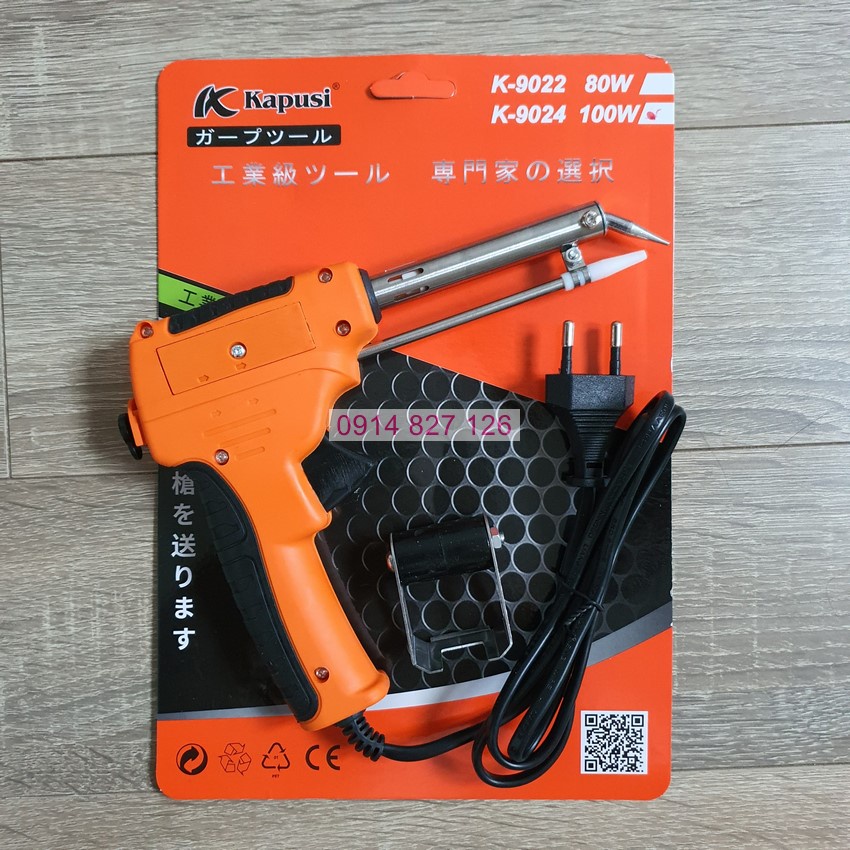 Mỏ hàn thiếc hãng KAPUSI Japan 80w-100w K-9022 K-9024, hợp kim thép cao cấp, Bh 12 tháng Kouritsu Official Store