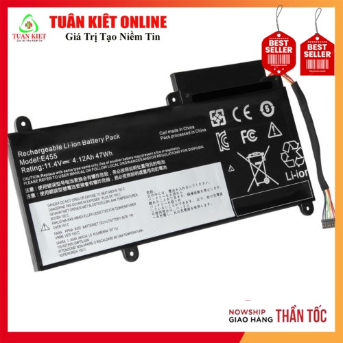 Pin Lenovo ThinkPad E450 E450C E460 E460C 45N1754 45N1755 Battery Original 47Wh