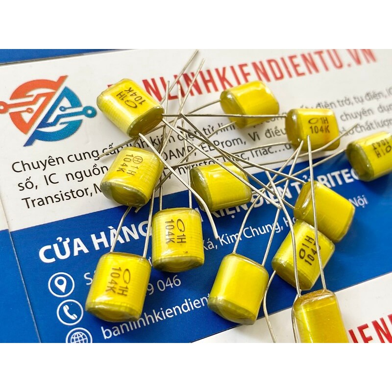 Tụ điện Film polyester 100nF 0.1uF 50V 104 104J 104K 9mm