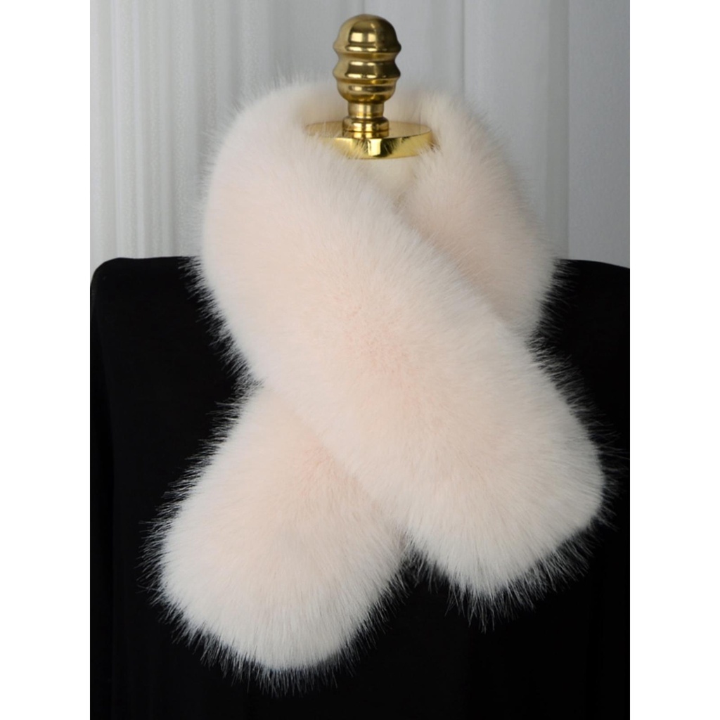 Khăn Choàng Cổ Bằng Lông Cáo Nhân Tạo Dày Hai Mặt Thời Trang Mùa Đông Cho Nữ