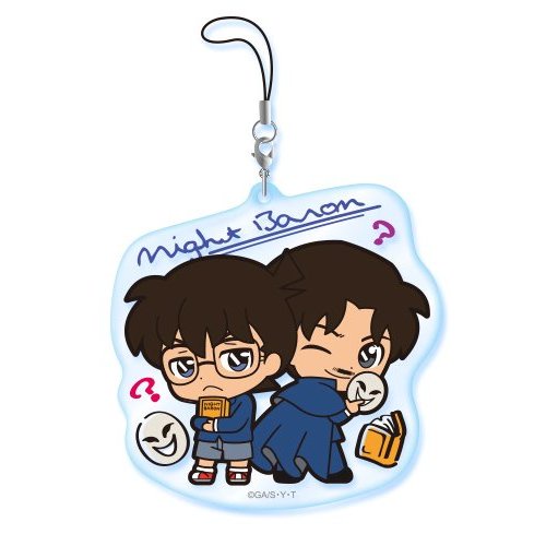 Dây treo điện thoại DETECTIVE CONAN ver TÊN  anime chibi mica trong acrylic xinh xắn