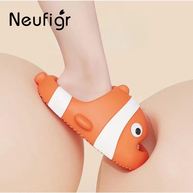 Thời trang mùa hè Dép cá hề Nemo 、dép cá koi đế bánh mì siêu nhẹ cho người lớn