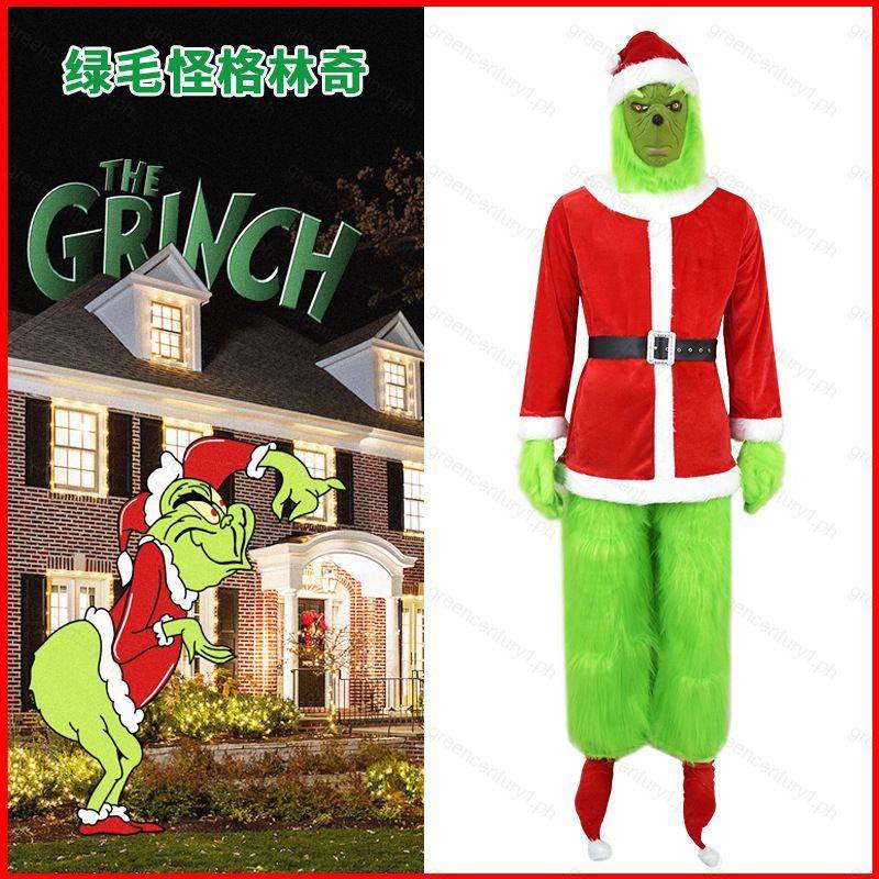 Bộ Đồ Hóa Trang Ông Già Noel grinch how the grinch Kèm Mặt Nạ Hóa Tran