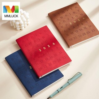 Sổ ghi chú lập kế hoạch 12 tháng mmluck, lập kế hoạch thời gian để làm danh sách tiếng anh 2024 a5, nhật ký hàng tháng lần học 365 ngày notepad manager
