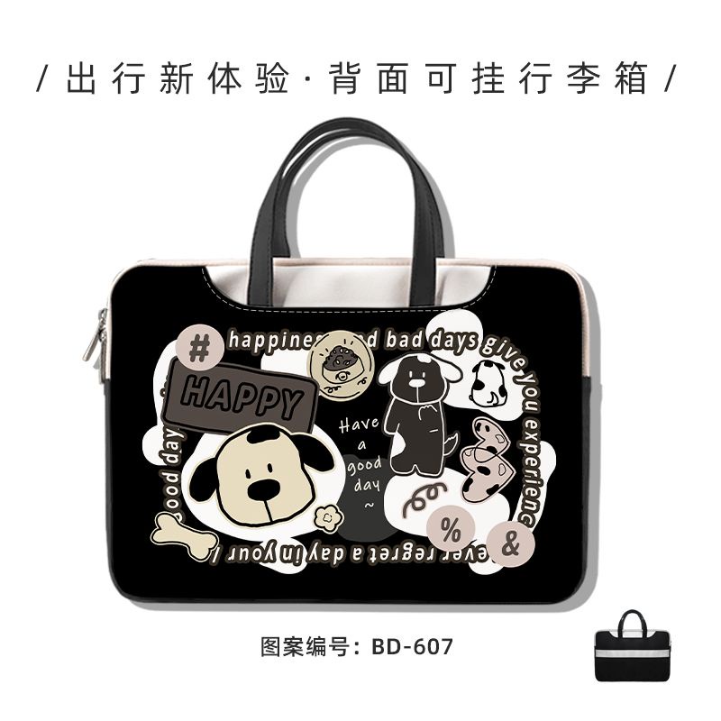 Túi Da pu Đựng laptop Chống Sốc Chống Thấm Nước Họa Tiết Hoạt Hình Cho Nam Và Nữ 13.3 14.1 15 15.6 16.1 17.3inch