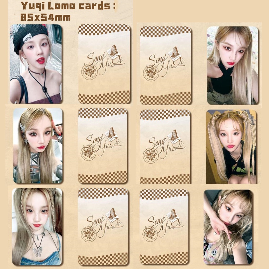 Bộ 6 Tấm Áp Phích Bưu Thiếp yuqi soyeon Sushuhua minnie miyeon Chủ Đề Quạt Cầm Tay Hỗ Trợ Hình Ảnh lomo sx