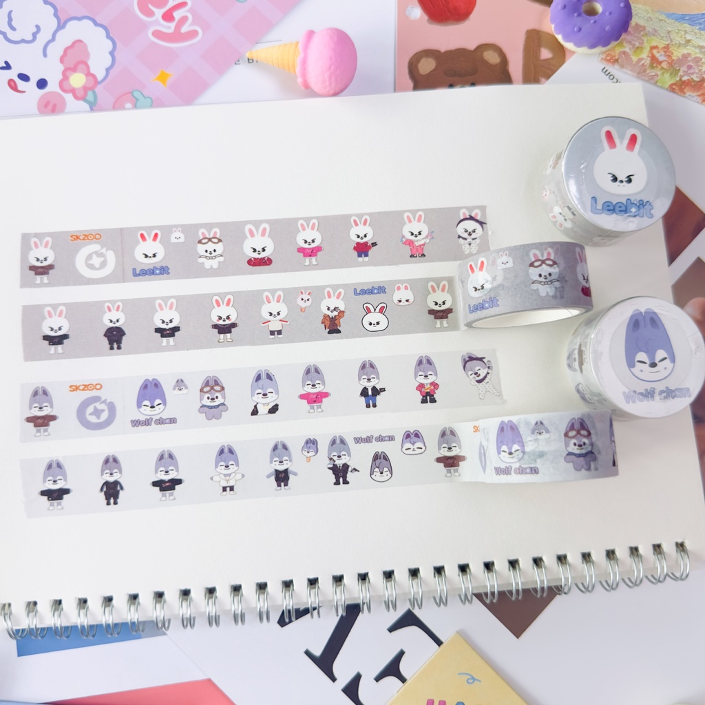 StrayKids SKZ Cartoon Pocket Washi Tape Diy Stickers