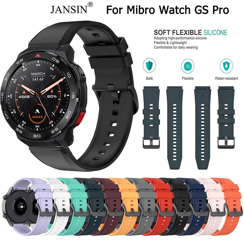 Jansin Dây Đeo Silicone Cho Đồng Hồ Thông Minh Mibro Watch GS Pro