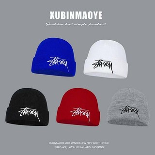Hat Men's and Women's Autumn and Winter Good-looking Letter Embroidery Trend Knitted Woolen Cap Super Hot Beanie Hat All-Matching Couple Hat 39g7