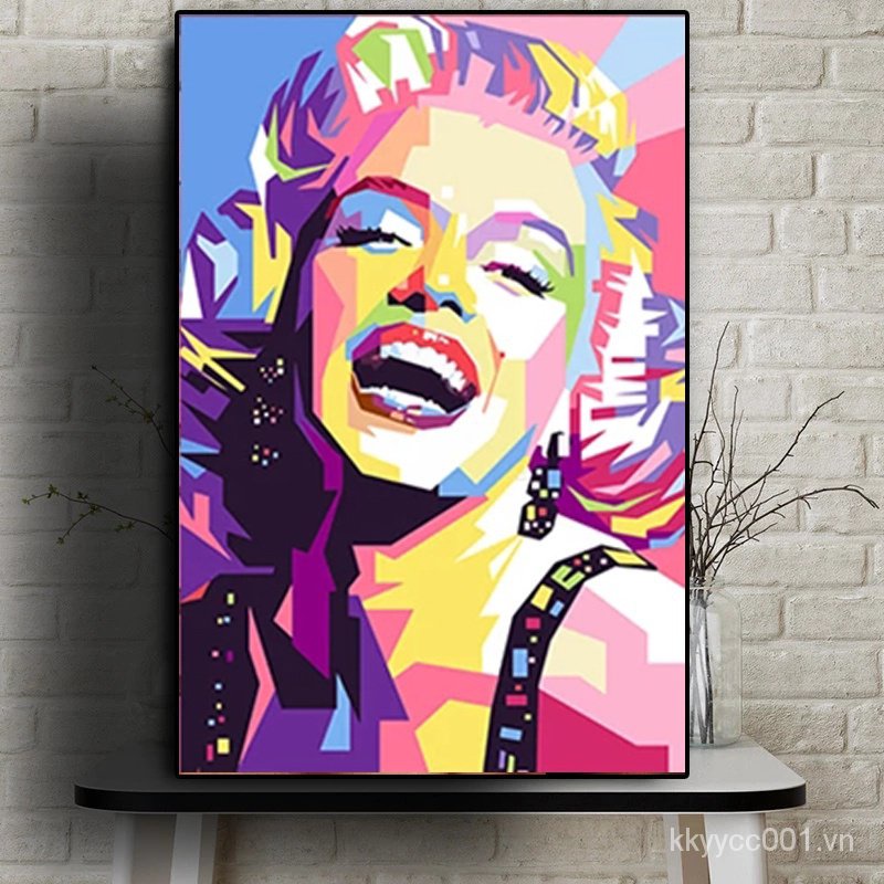 Tranh Vải canvas Treo Tường Hình Chân Dung marilyn monroe Phong Cách punk Trang Trí Nhà Cửa