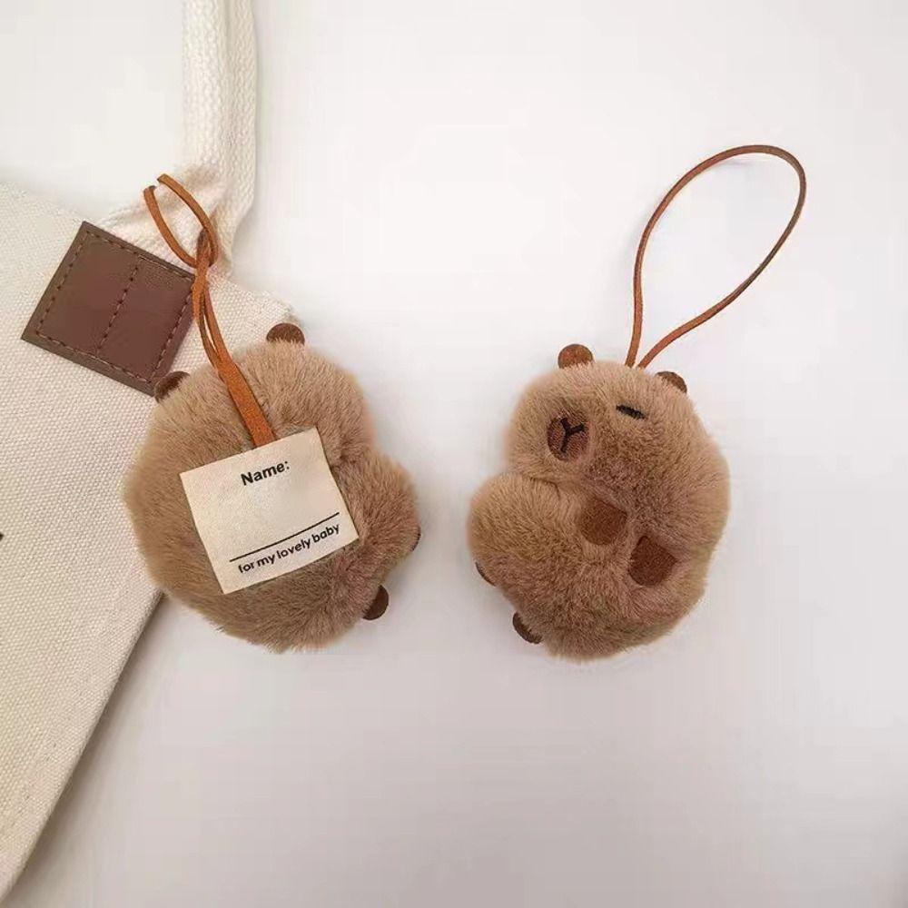 Mmluck capybara Móc Khóa Nhồi Bông Mềm Mại Với Họa Tiết Hoạt Hình Trang Trí Ba Lô