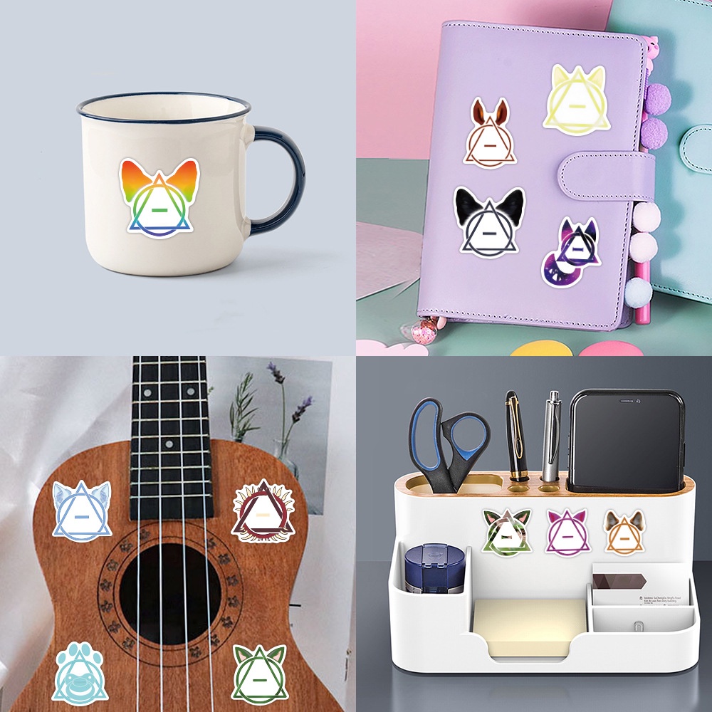 J· Hình Dán Chống Nước Therian Phim Hoạt Hình Mũ Bảo Hiểm Máy Tính Xách Tay Hành Lý Dán Thiết Lập, 53 tờ