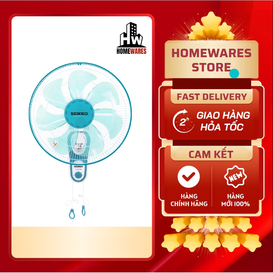[TC1620] Quạt treo tường 2 dây SENKO TC1620 - Chính Hãng, Mới, Full Box - Màu Ngẫu Nhiên