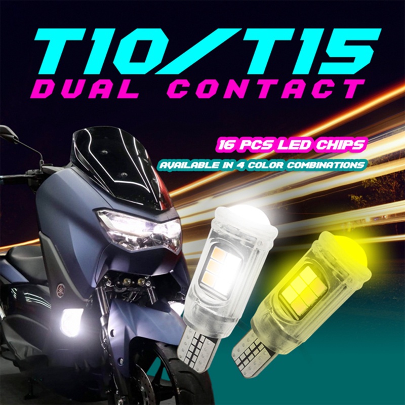 T15 Đèn Tín Hiệu Hai Màu t10 Độ Sáng Cao Cho Xe Máy
