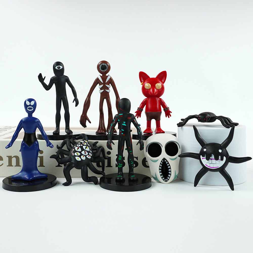 9Pcs ROBLOX GAME DOORS Action Figures Screech Glitch Monster Toy Models Gift