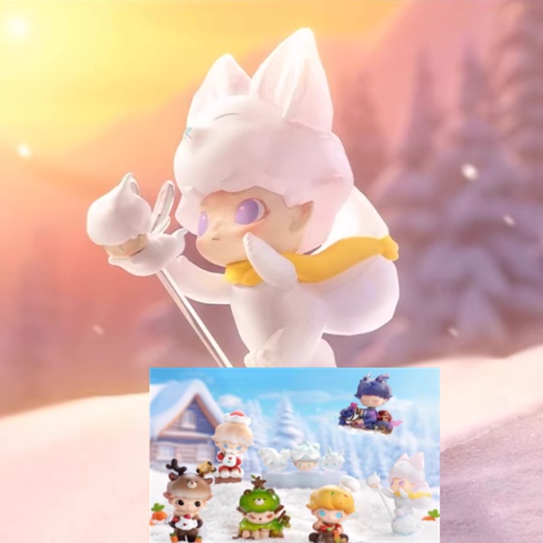 ★Phụ Kiện Chuyên Dụng Dành Cho Xe Hơi★  [] Búp Bê popmart dimoo Snowman 'S Trang Trí Hộp Bí Ẩn Hợp Thời Trang Làm Quà Tặng