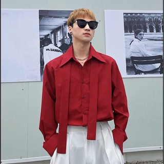 Sơ mi nam tay dài mix cà vạt dây Feliz - Đỏ Đô Noel Tết /Xanh coban/Trắng