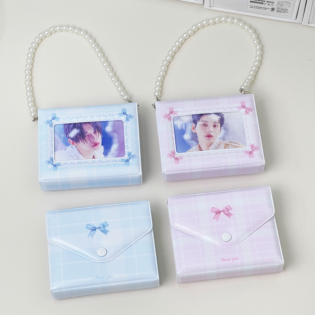 Cuốn album Đựng Thẻ Nhỏ 3 inch Cầm Tay Họa Tiết Ren polaroid