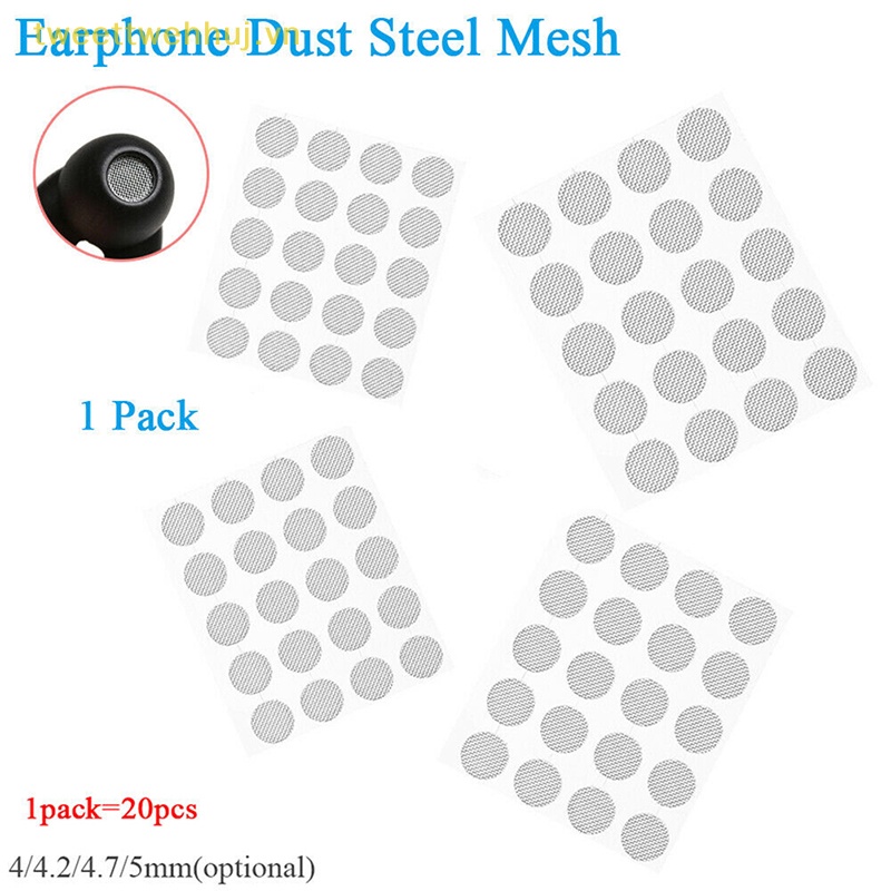 Tweehuj Set 20 Lưới Thép Bọc Tai Nghe Chống Bụi 4mm 4.2mm 4.7mm 5mm vn