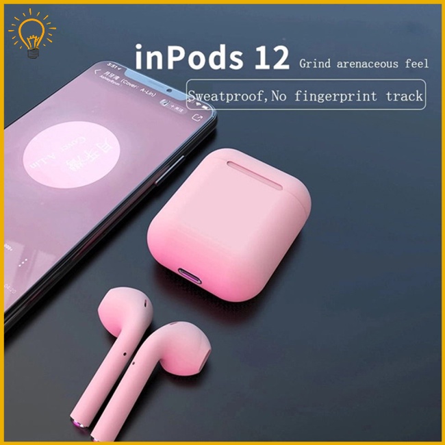 Tai Nghe Không Dây i12 Kết Nối Bluetooth Có mic Kèm Hộp Sạc Cho Máy Tính / Điện Thoại Thông Minh