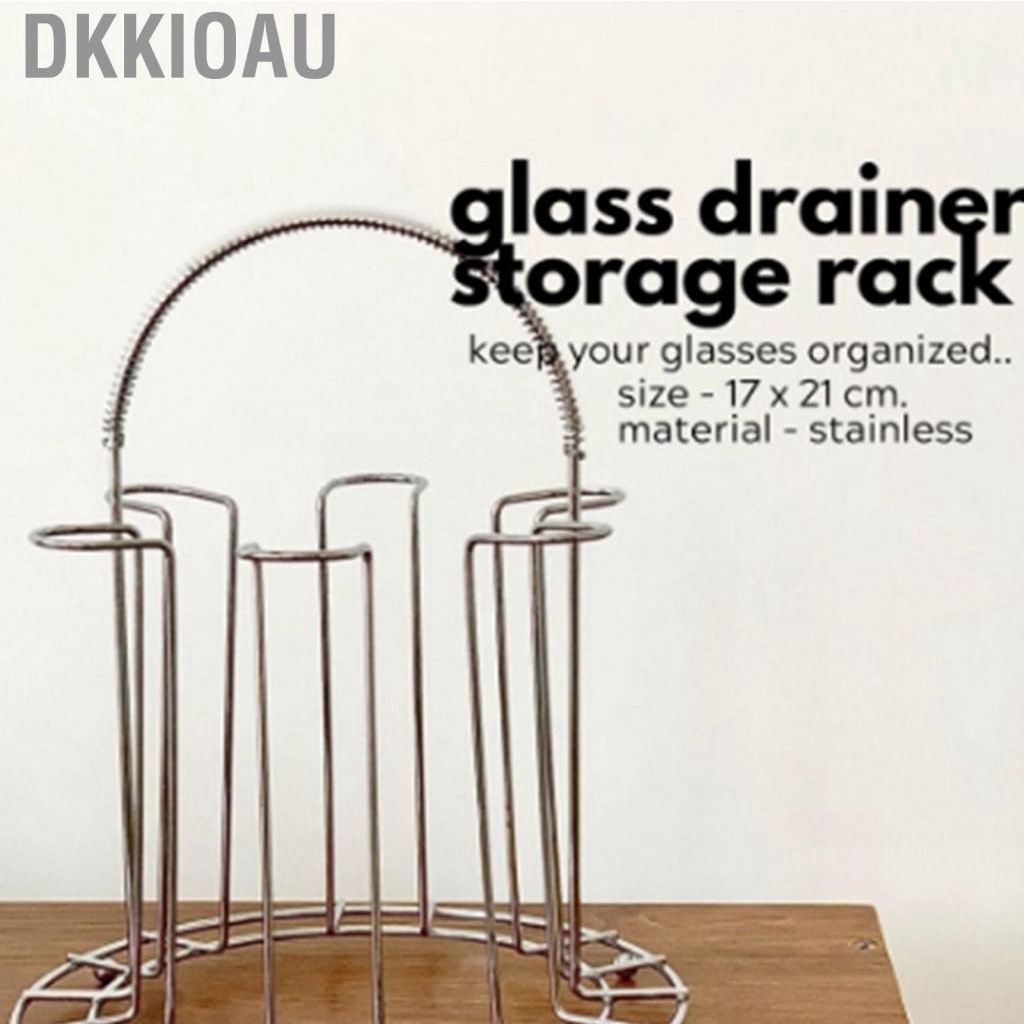 Dkkioau Glass Water Cup Rack Bracket Stainless Steel Household Draining Storage Holder for Party