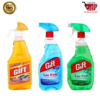 Nước Lau Kính,Lau bếp Gift 580ml Hương trà xanh / biển tươi mát