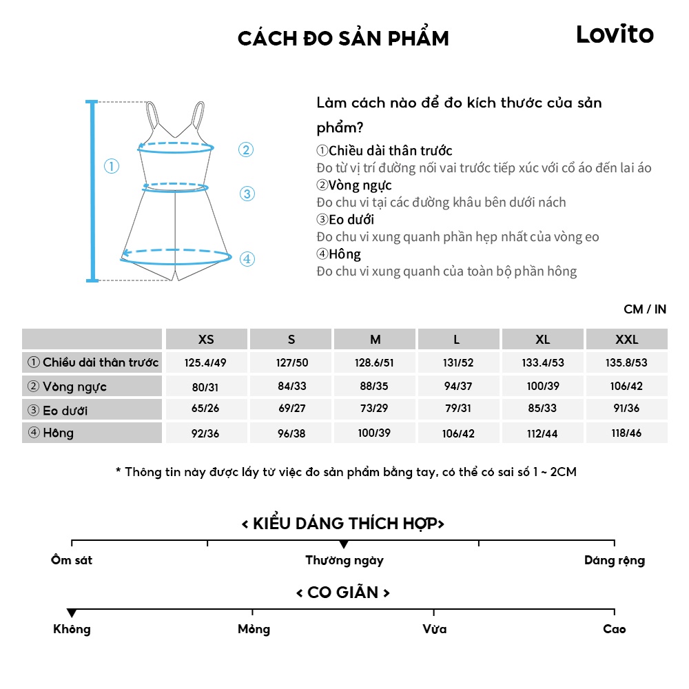 Áo liền quần Lovito đính nút màu trơn thanh lịch cho nữ L74ED213 (Nhiều màu)