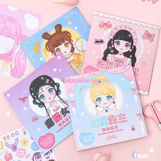 Sticker Giấy Dán Trang Điểm Hình Công Chúa Dễ Thương 170 * 170mm