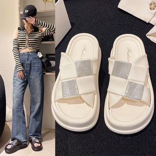 Dép Quai Ngang Đế Dày 4.5CM Phong Cách Mới Cho Nữ