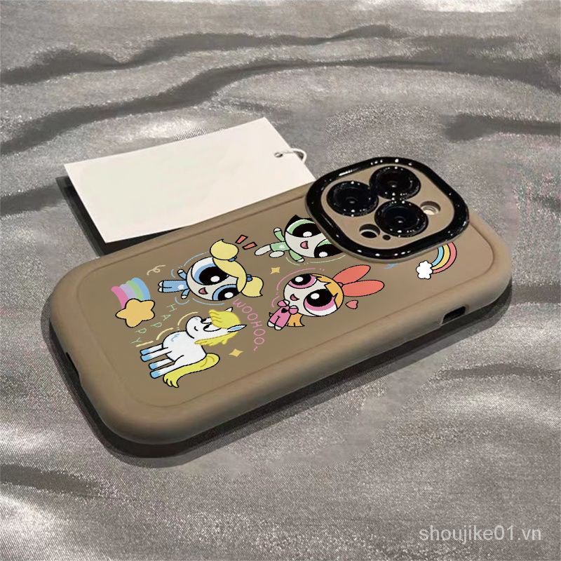 Ốp Điện Thoại Họa Tiết Powerpuff Girls Cho Iphone 15 13promax 14 XR